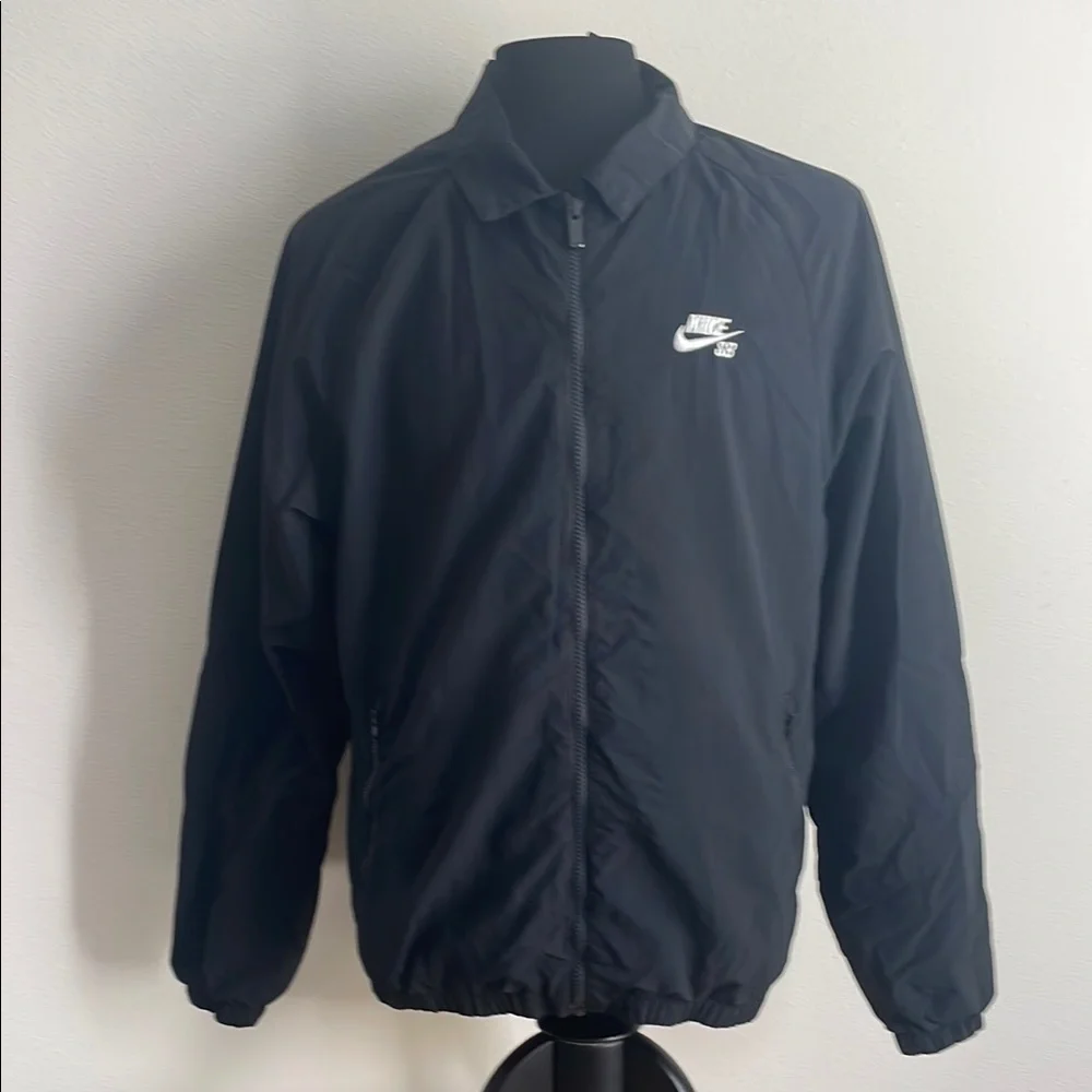 Nike Black Windbreaker Jacket Size Large